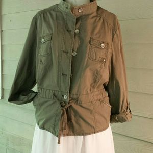 Lane Bryant army green lightweight jacket size 18